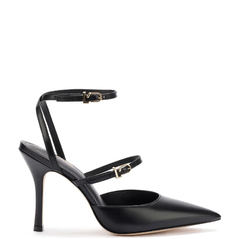 Urban Fashion Footwear Kris Pump In Black Leather