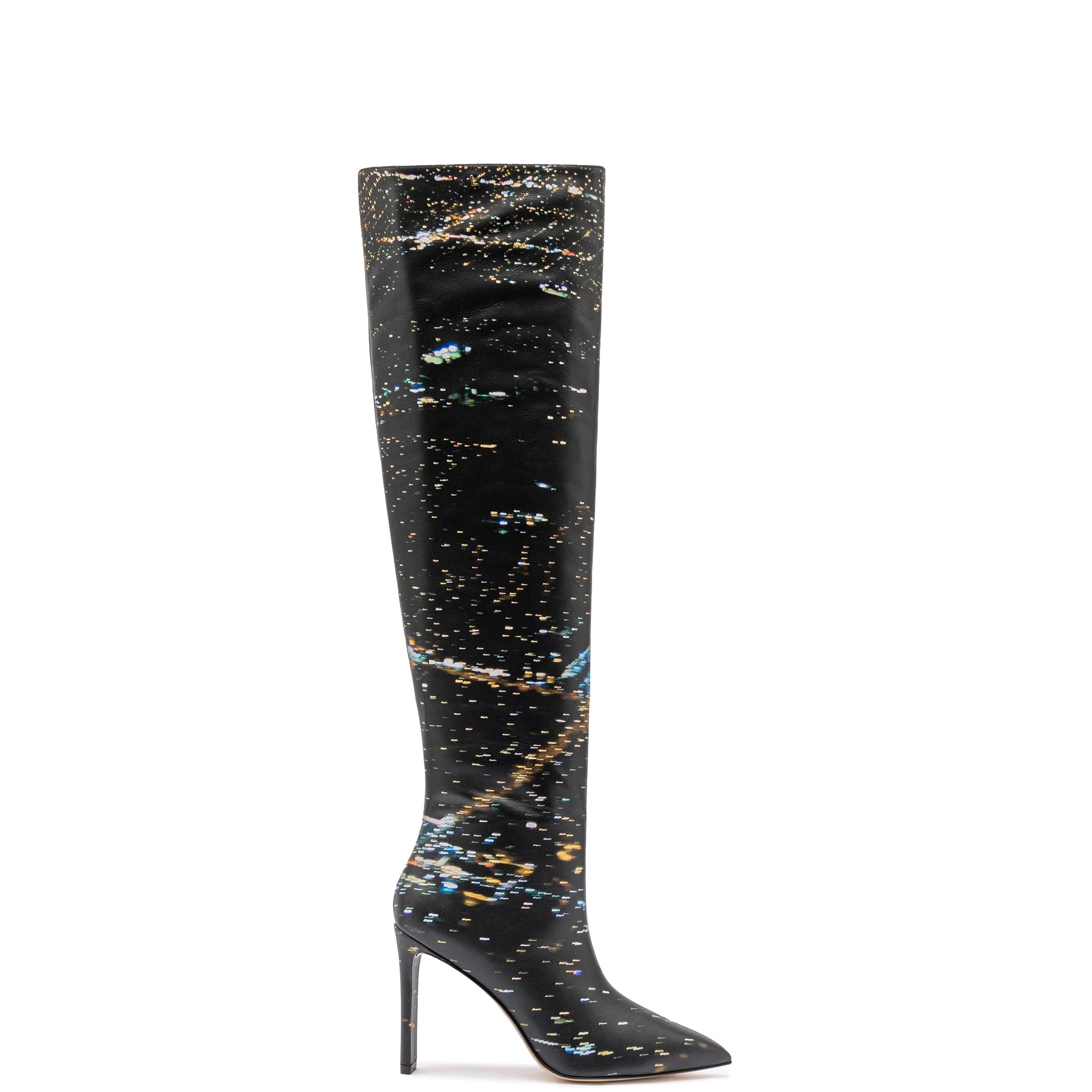 Statement Footwear Discount Larroudé x Libertine Boot In Black LAX Printed Leather