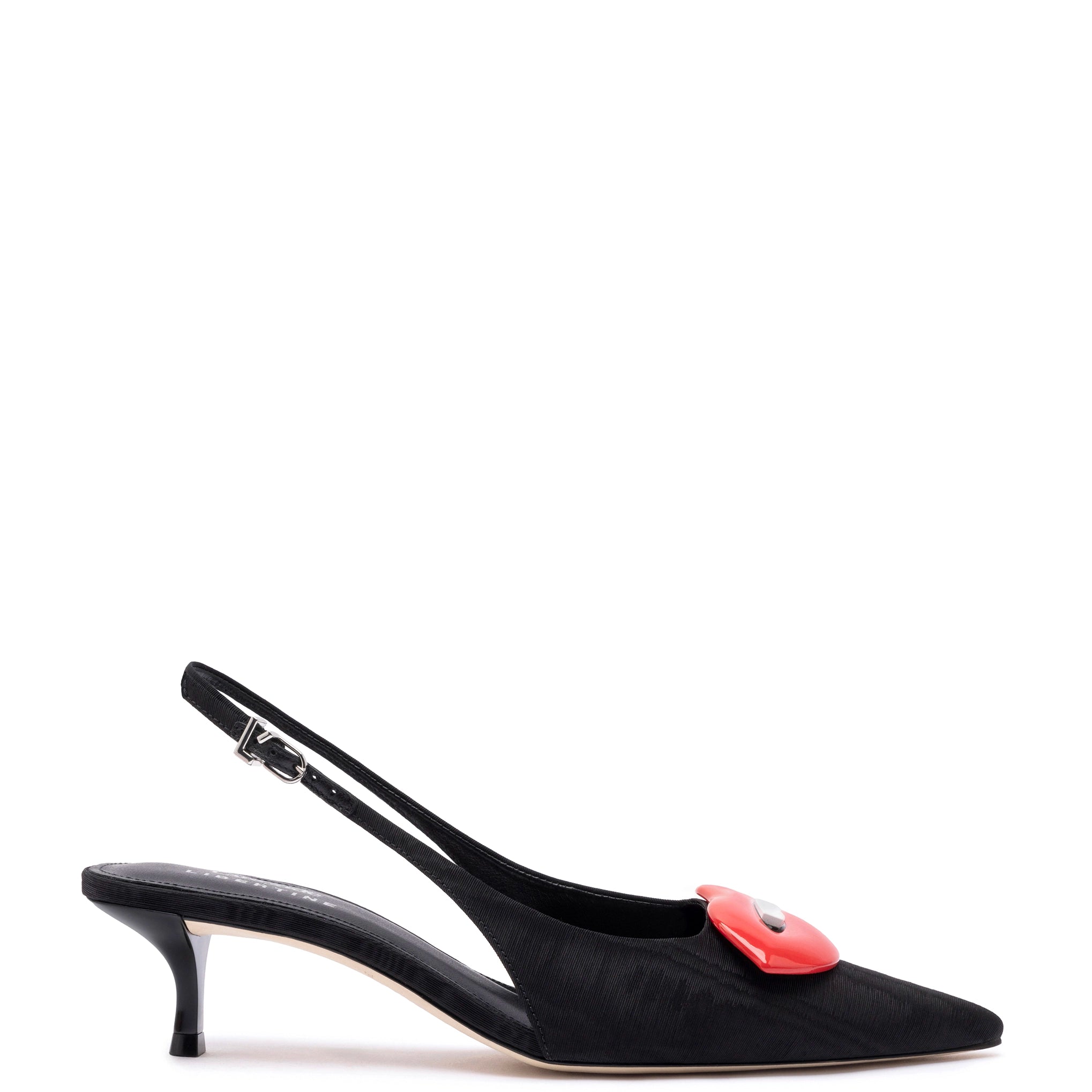 Ultra-Soft Flats Deal Larroudé x Libertine Lips Pump Lo In Black Fabric