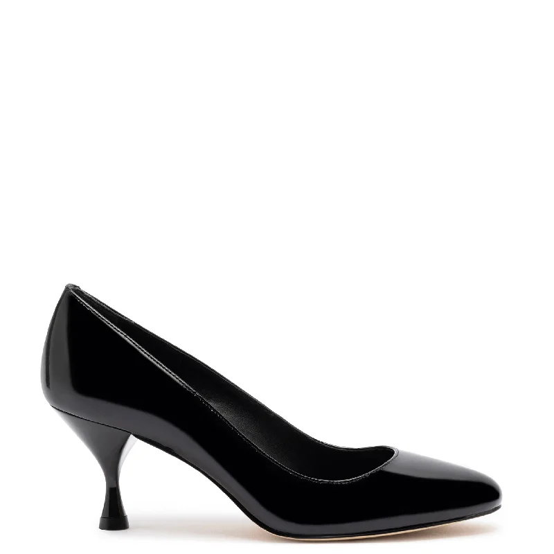 Comfortable Dress Shoes Michelle Lo Pump In Black Patent Leather