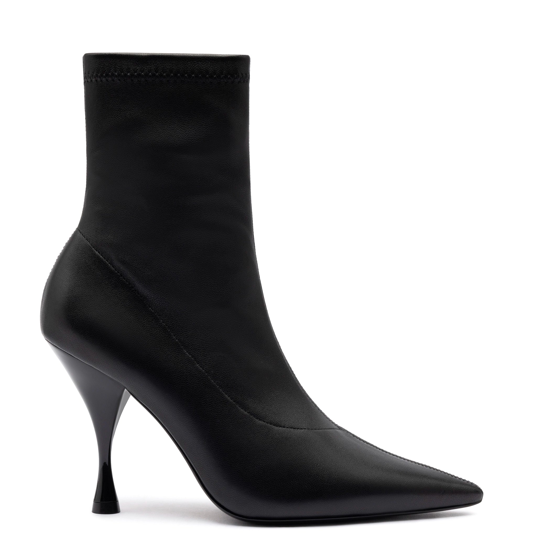 Versatile Fashion Shoes Mini Georgia Boot In Black Stretch Leather