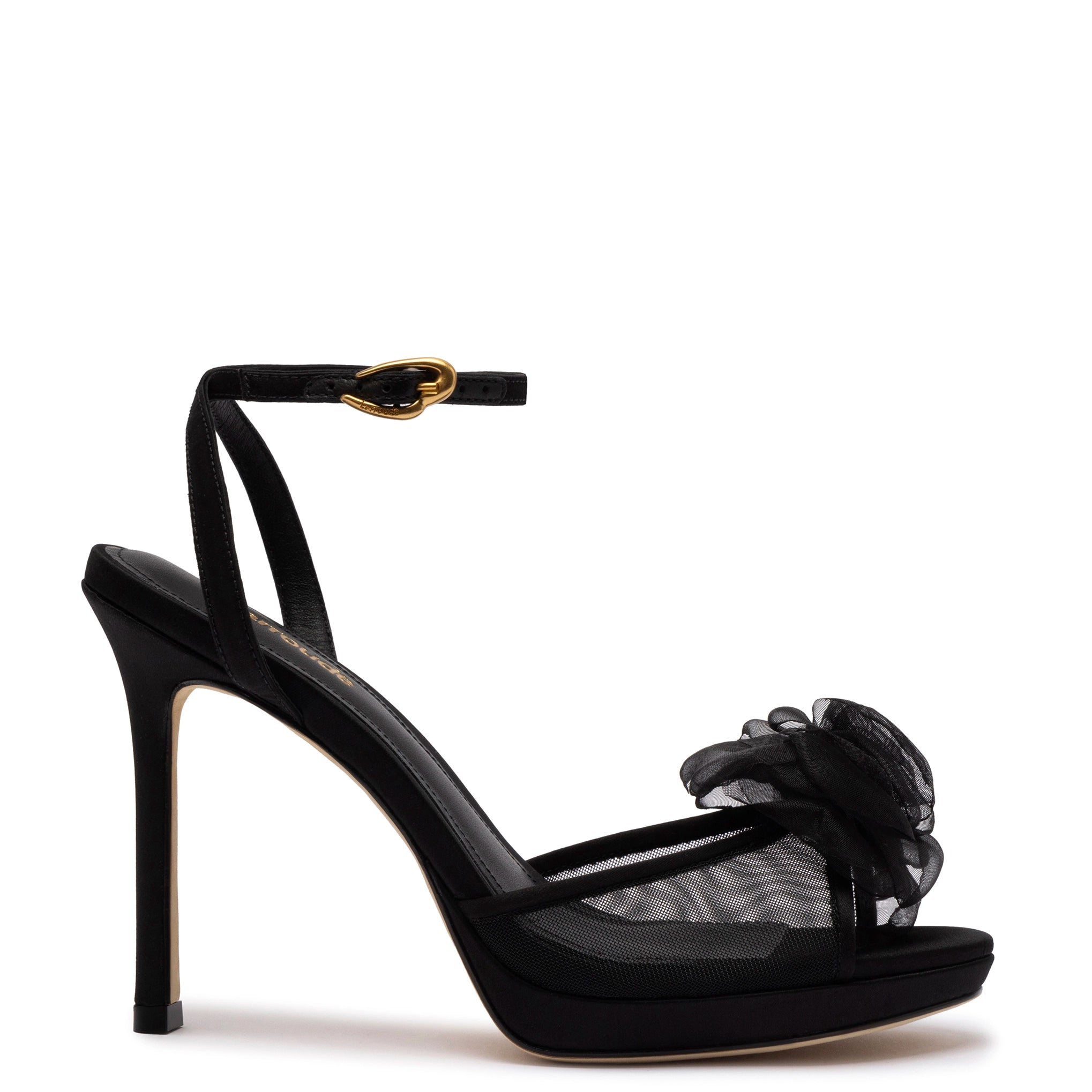 Seasonal Style Discounts Salma Platform Sandal In Black Satin