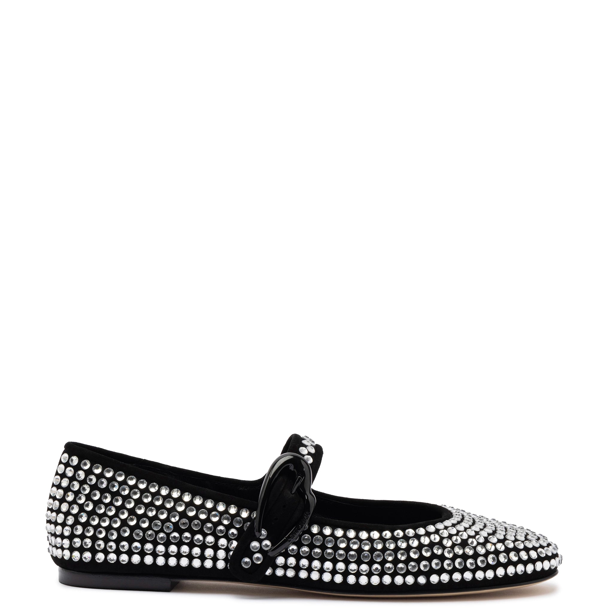 Unbeatable Deals Verona Ballet Flat Crystal In Black Suede