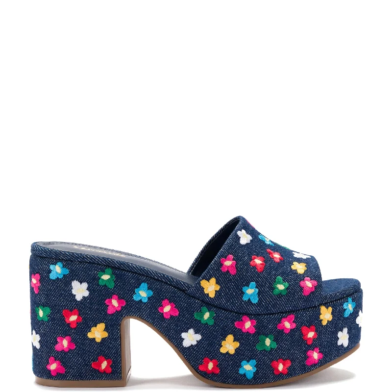 Premium Style Offers Miso Platform Sandal In Deep Blue Denim