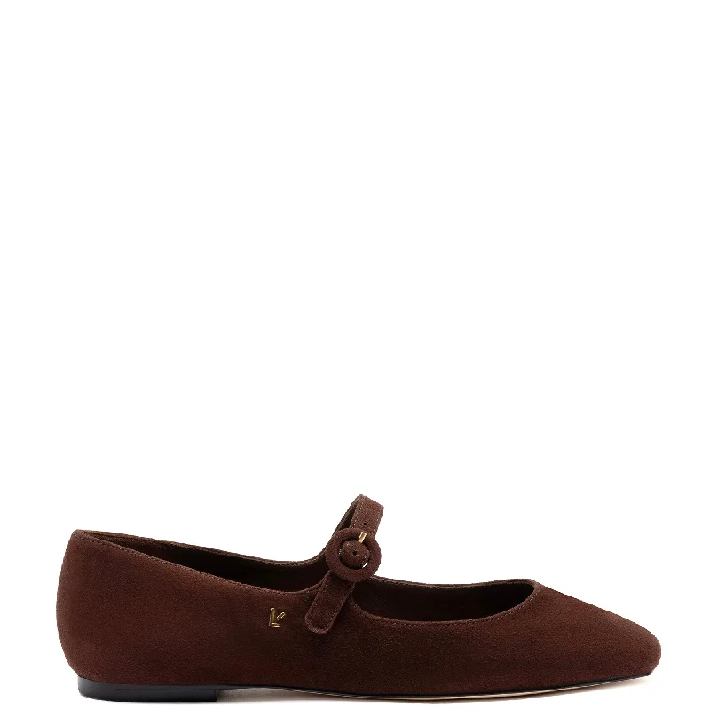 Winter Warehouse Sale Blair Ballet Flat In Brown Suede