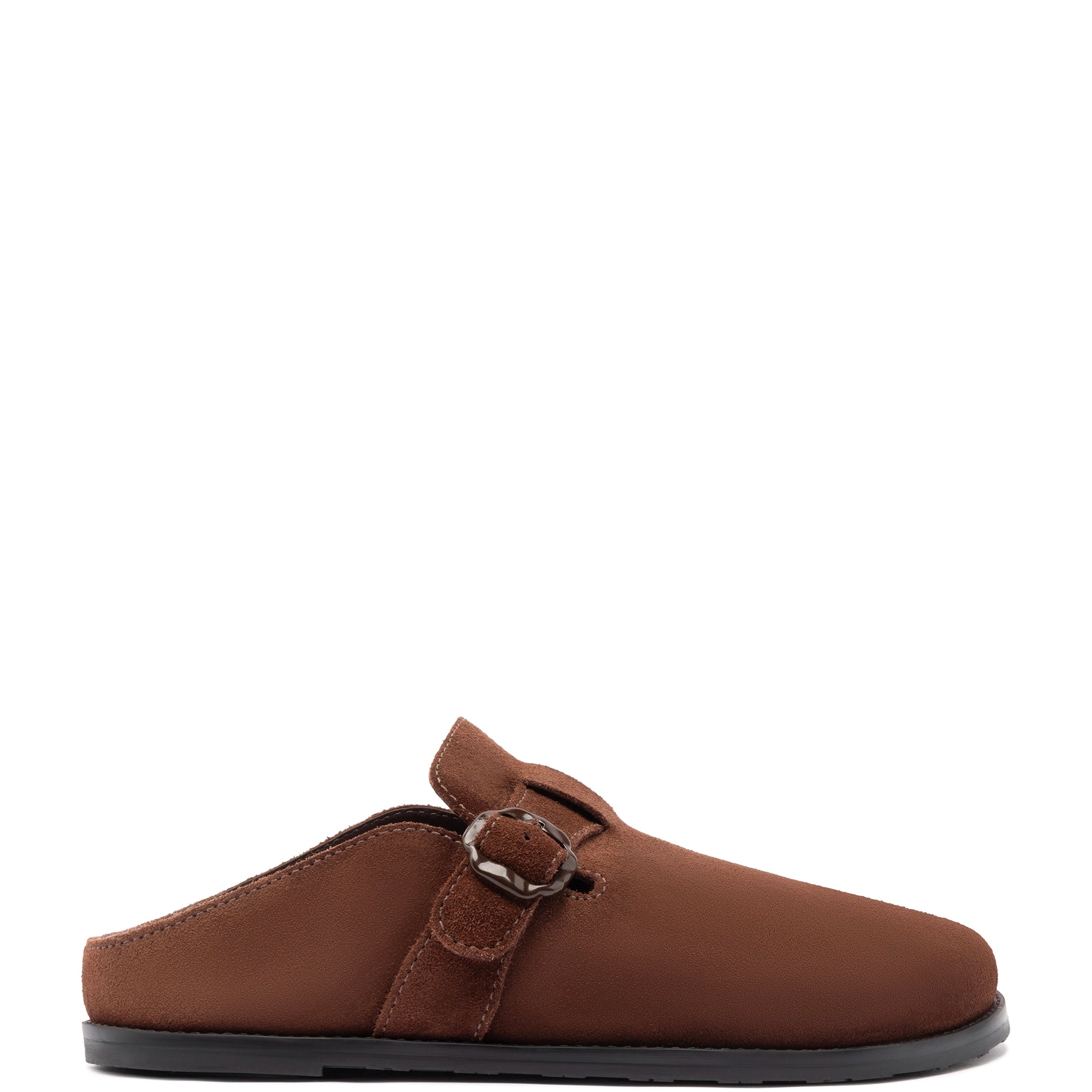 Premium Style Offers Milan Clog In Brown Suede