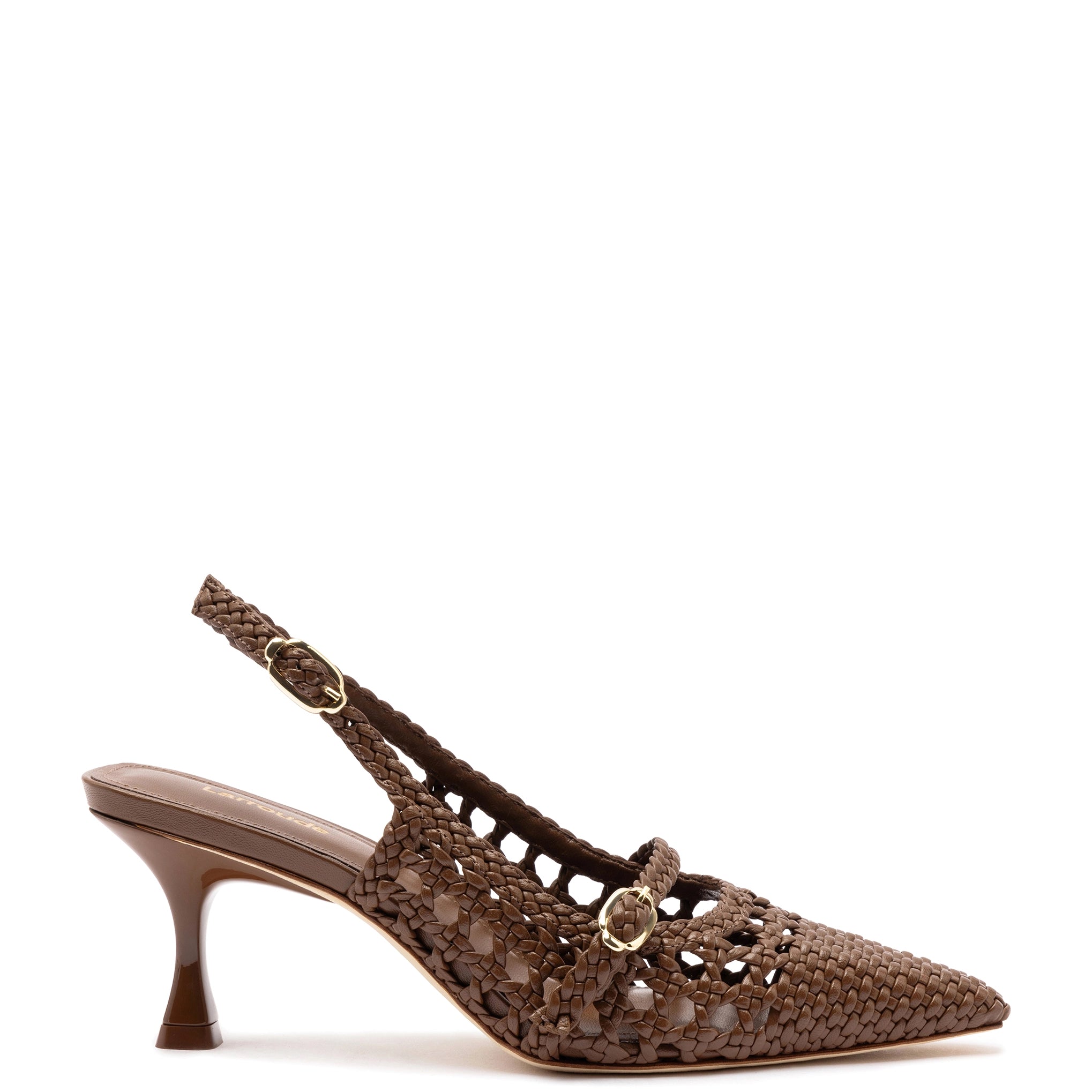 All-Day Comfort Shoes Sale Ines Macrame Pump In Brunt Umber Leather