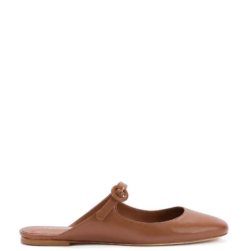 Formal Shoes Deals Blair Flat Mule In Caramel Leather