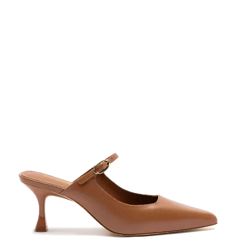 Comfortable Motion Flexible Shoes Ines Mule In Caramel Leather