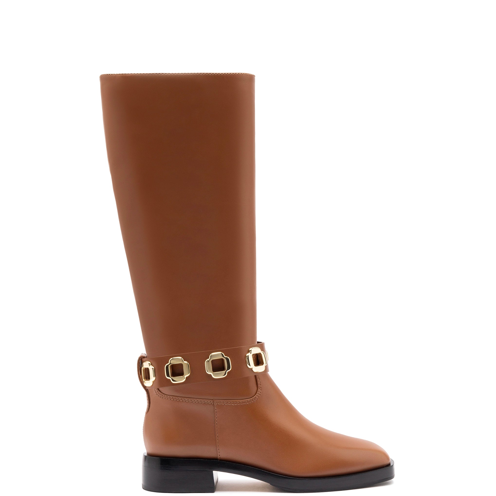 Comfortable Women's Shoes Milan Flat Boot In Caramel Leather