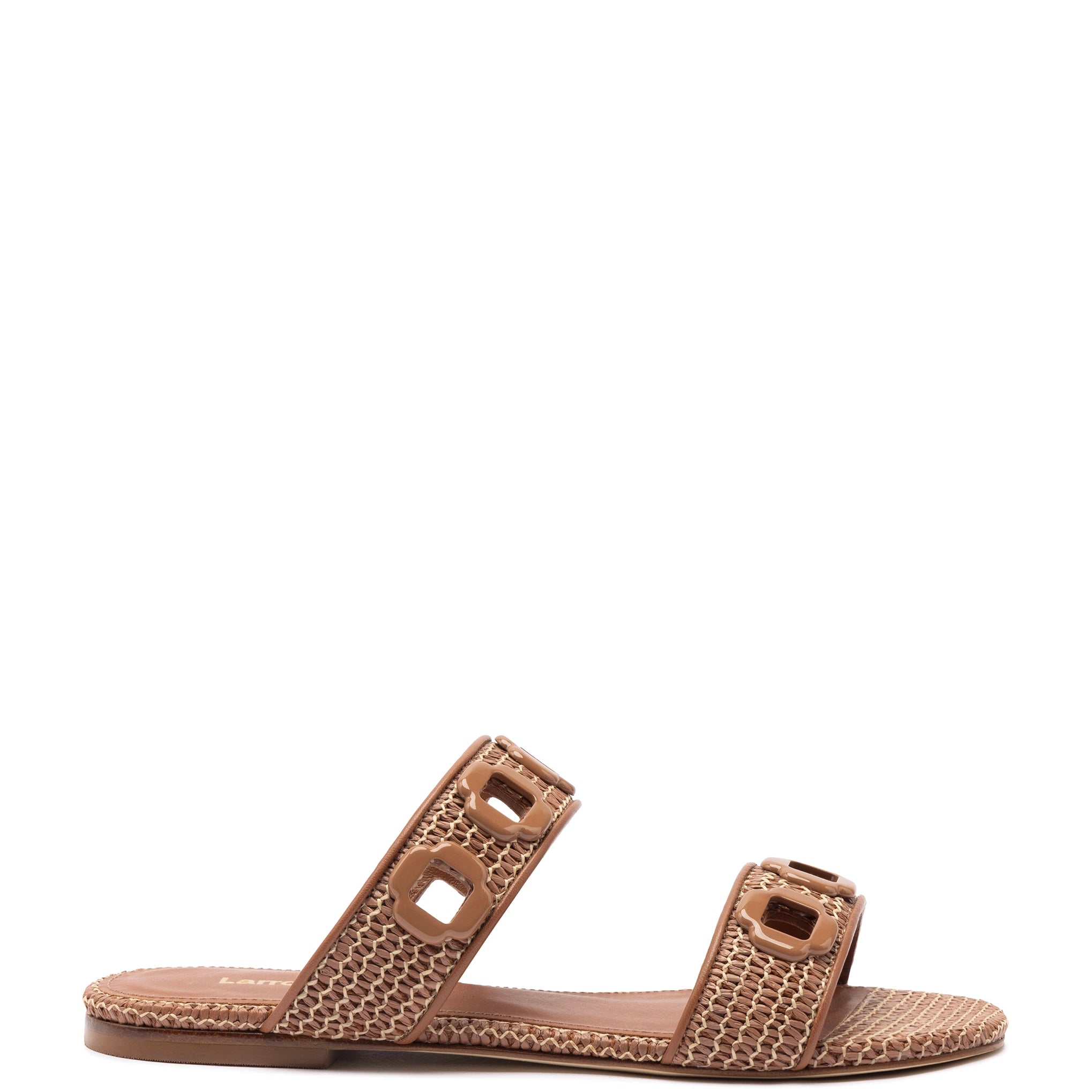 Best Deals Of The Season Milan Flat Mule In Caramel Wave Raffia