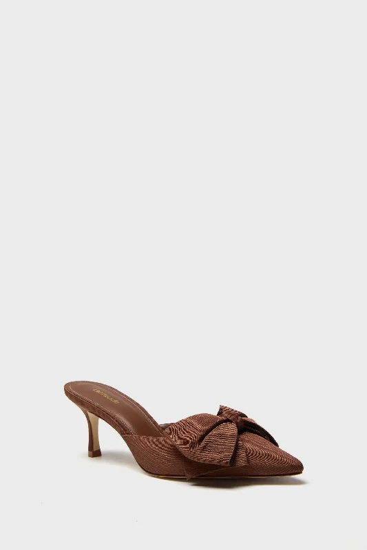 Streetwear-Inspired Footwear Cinnamon Fabric Mini Elle Pump