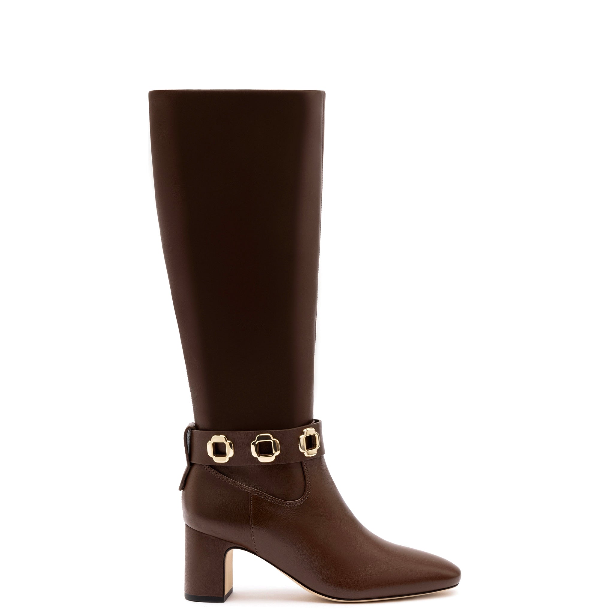 Designer Women's Shoes Milan Block Boot In Cognac Leather