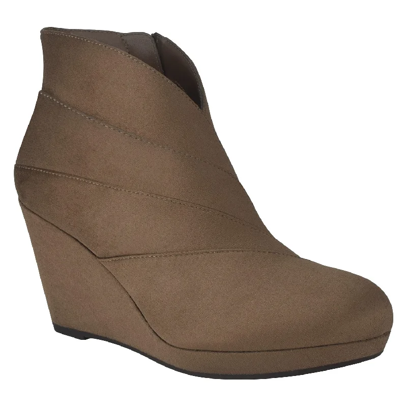 Huge Price Cut Thorson Platform Wedge Ankle Bootie with Memory Foam
