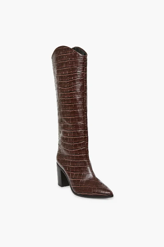 Latest Trends Dark Chocolate Maryana Block Heels