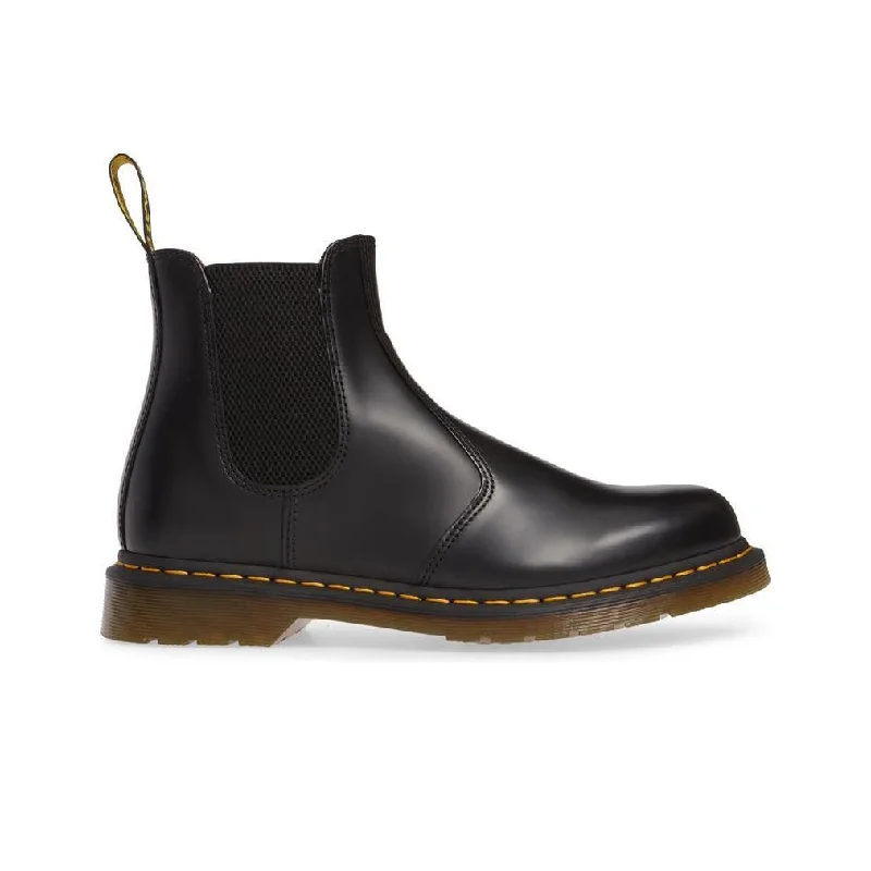 Crazy Price Slashing Dr. Martens Women's 2976 Chelsea Boot Black Leather/Yellow Stitching