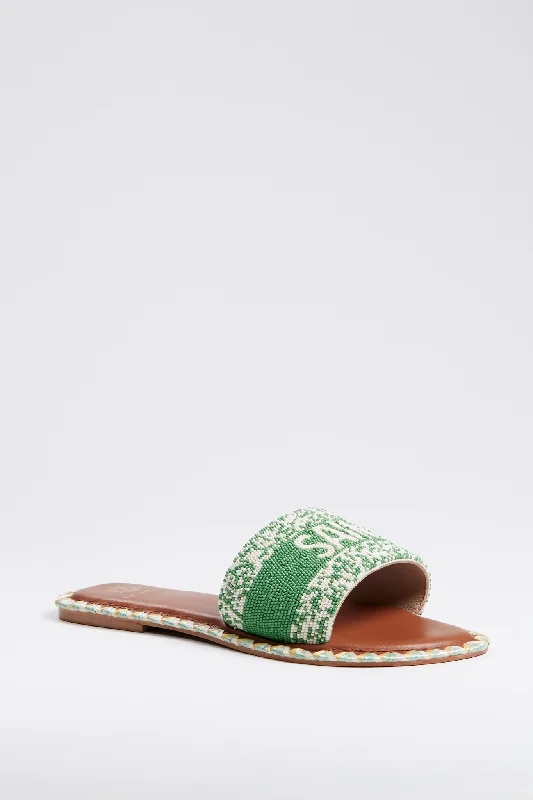 Luxury Casual Deals Emerald Green Saint Tropez Sandals