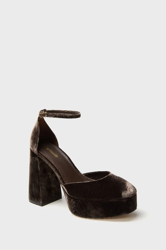 Comfortable Durable Shoes Espresso Velvet Ari Pump