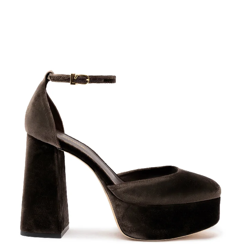 Stylish Walking Shoes Ari Pump In Expresso Velvet