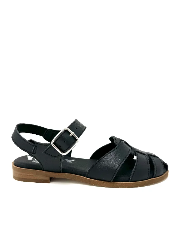 Crazy Price Slashing Frankie Sandal in Black from Novacas