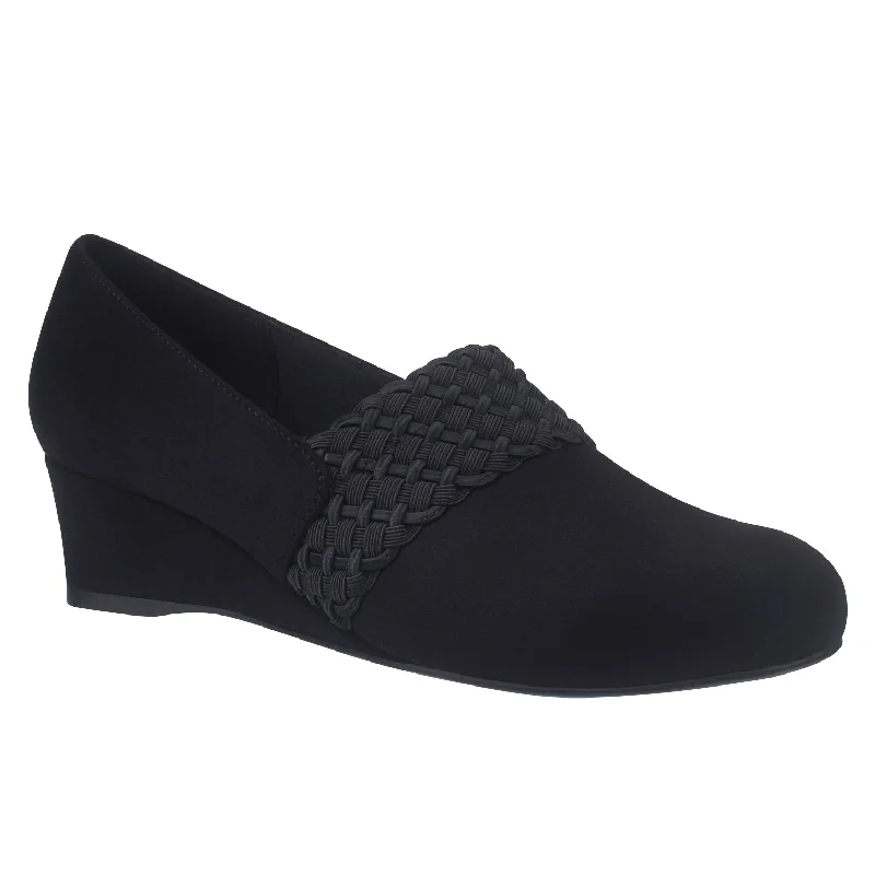 Top Deals Gerrie Wide Width Stretch Wedge Shoetie with Memory Foam