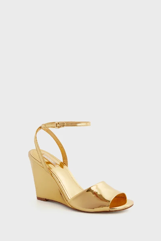 Walking Comfort Shoes Gold Specchio Yves Wedges