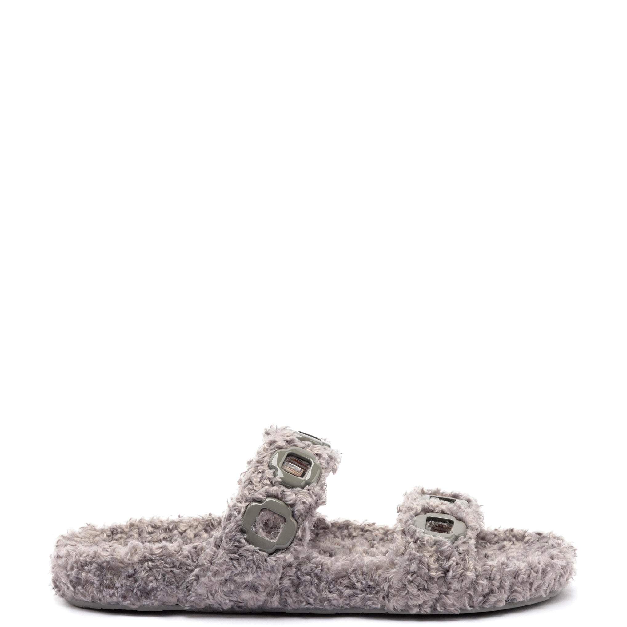 Hot Deals Milan Slide In Grey Faux Fur