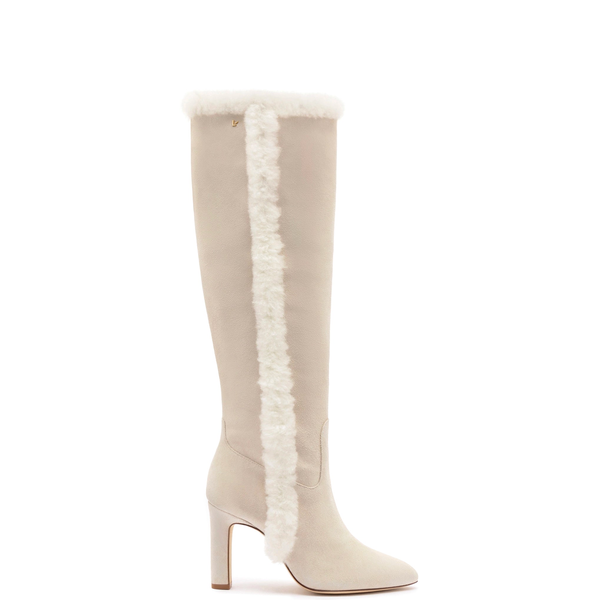Adventure-Ready Footwear Sale Cindy Hi Faux Fur Boot In Grey Mushroom Suede and Natural Shearling