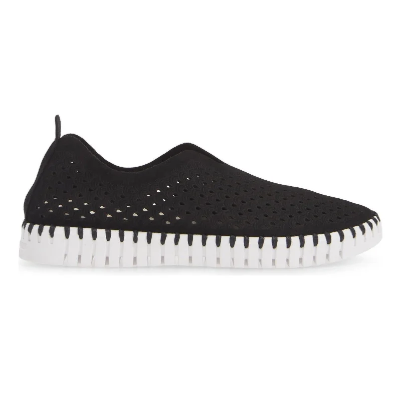 Women's Soft Sole Shoes Ilse Jacobsen Women's Tulip 139 Black Perforated