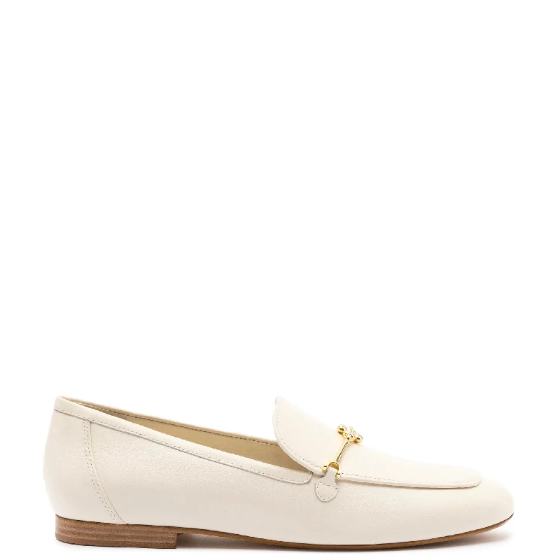 Comfortable Breathable Running Shoes Katherine Loafer In Ivory Leather