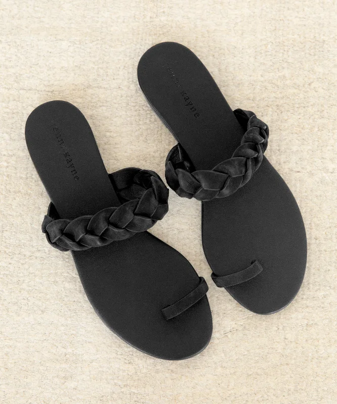 Easy Elegance Sales Leather Braided Strap Sandal