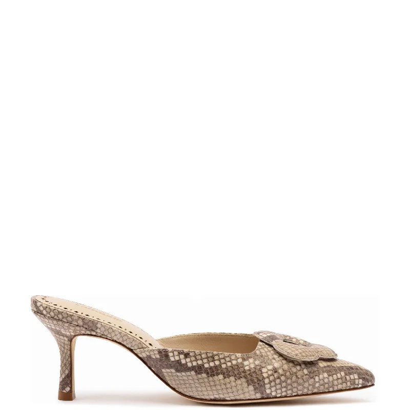 Non-Slip Shoes Offers Flora Pump In Light Python Print