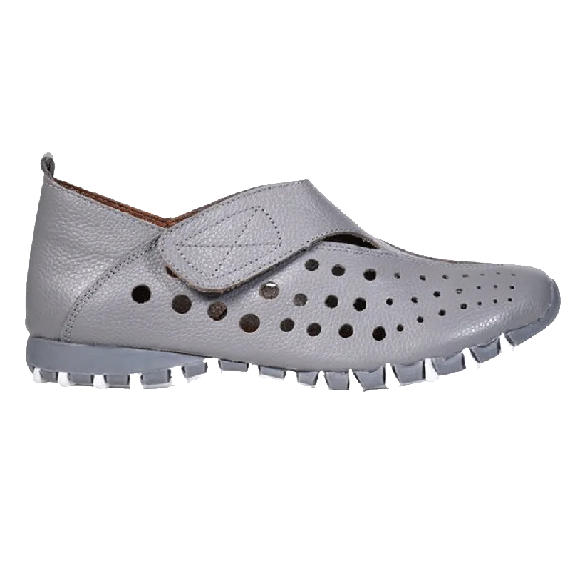 Versatile Fashion Shoes Litfoot Women's LF9010-3 Grey Leather