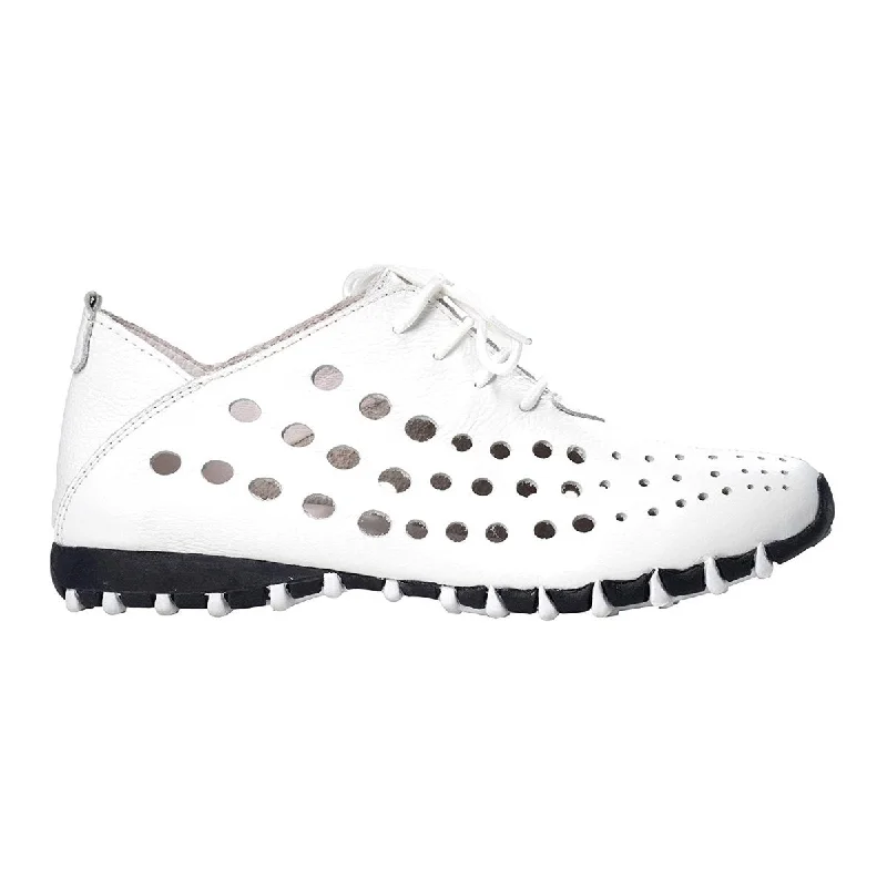 Luxury Casual Footwear Litfoot Women's Oxford LF9010 White Leather