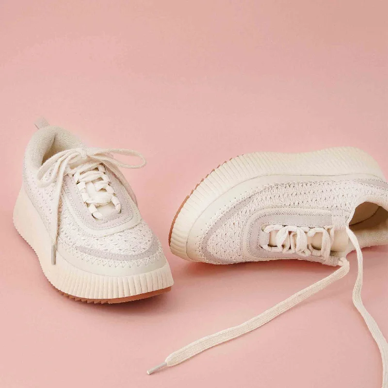 Women's Flexible Sole Shoes Loop Woven Platform Sneaker