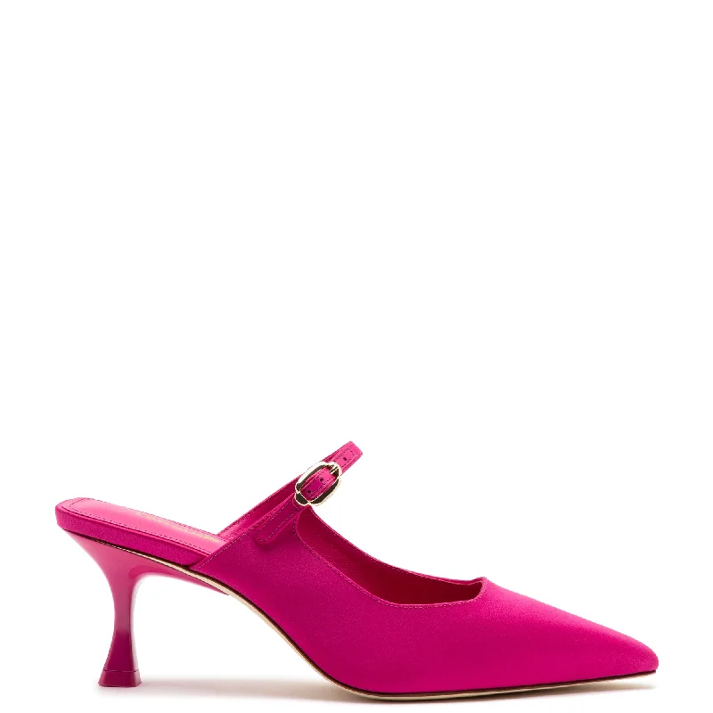 Luxury Boots Sale Ines Mule In Magenta Satin