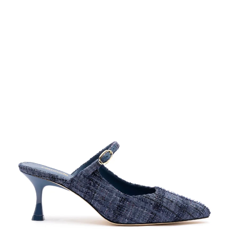 Comfortable Casual Loafers Ines Mule In Marlin Tweed