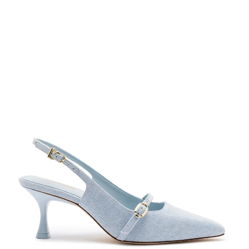 Comfortable Office Shoes Ines Pump In Maya Denim