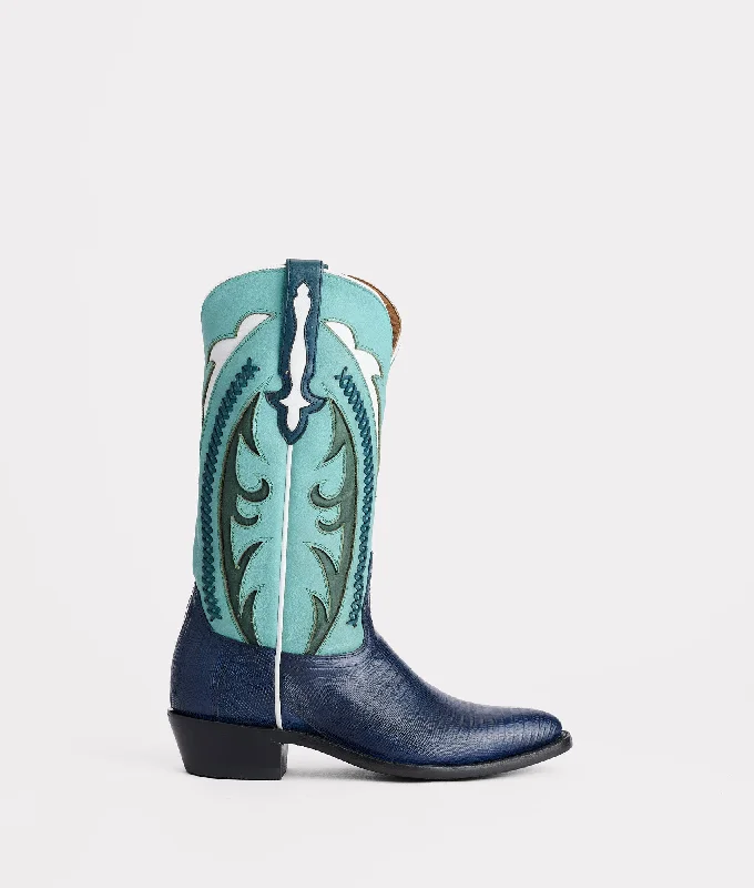 New Arrivals Myrtle :: Navy/Turquoise