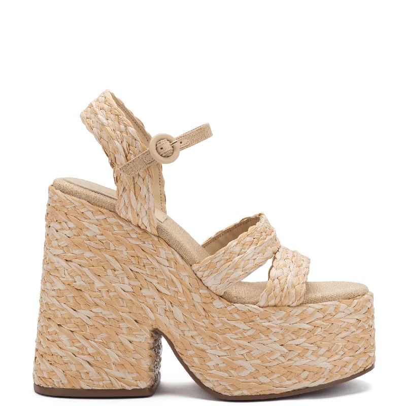 Fashion Sale Carmen Platform Sandal In Natural Raffia