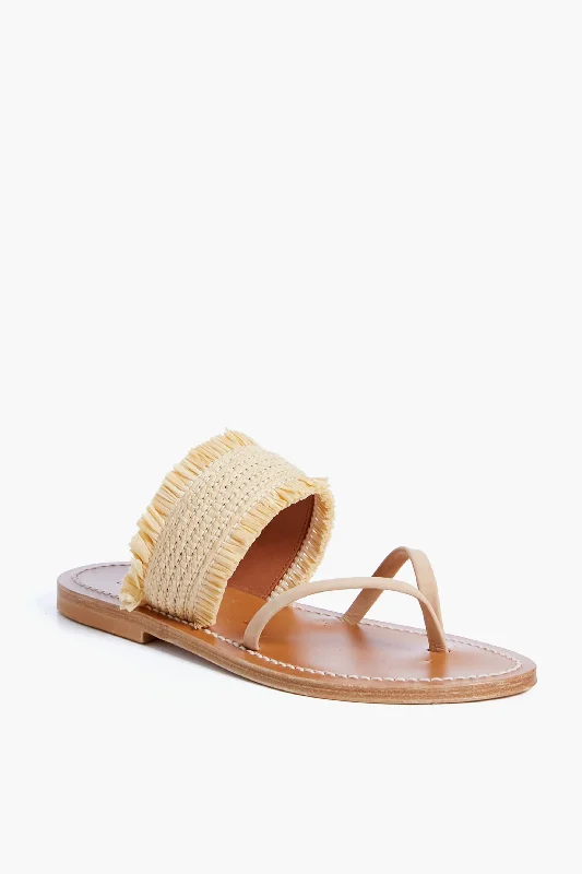 Athleisure Style Sale Natural Raffia Telia Sandals