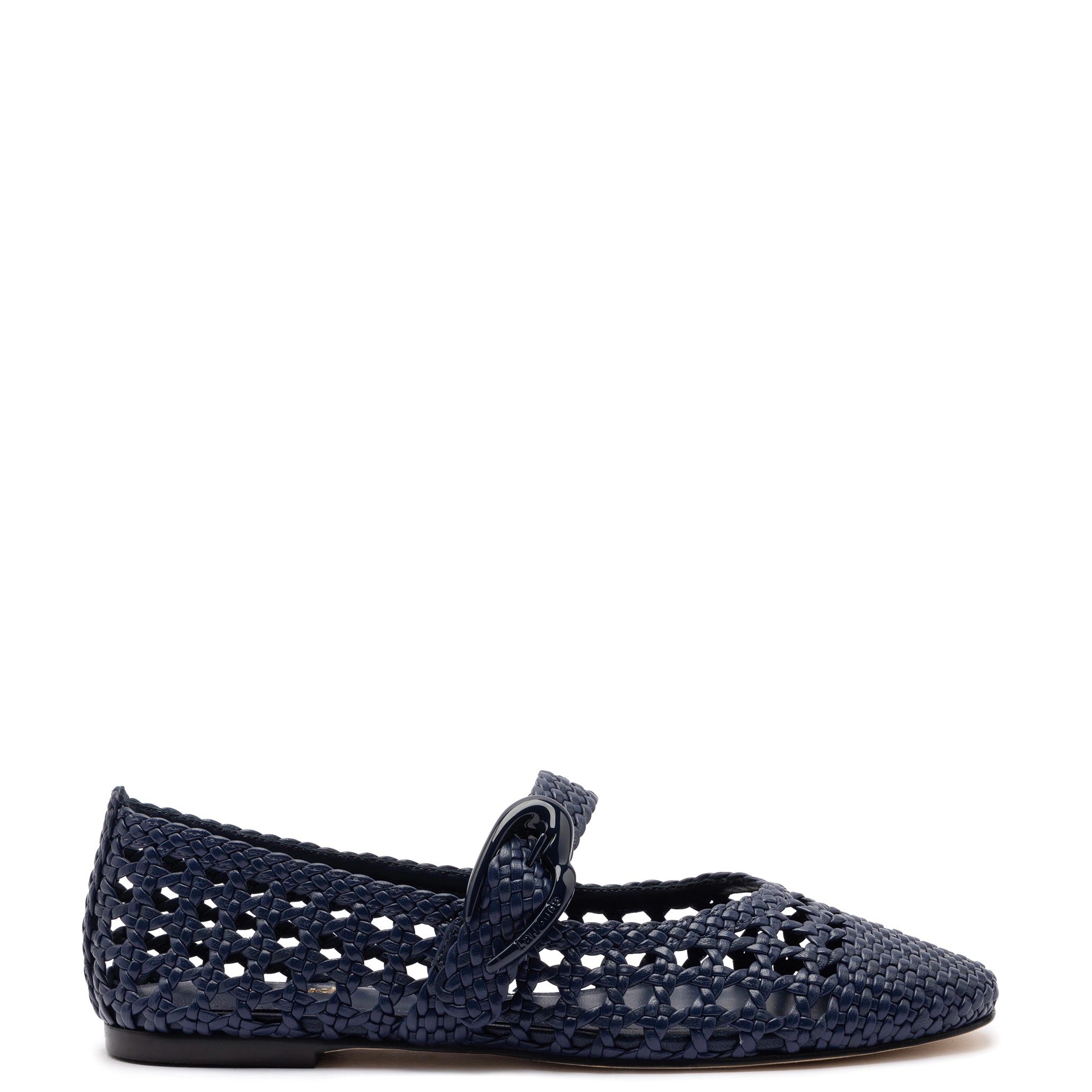 Contemporary Casual Deals Verona Macrame Ballet Flat In Navy Leather