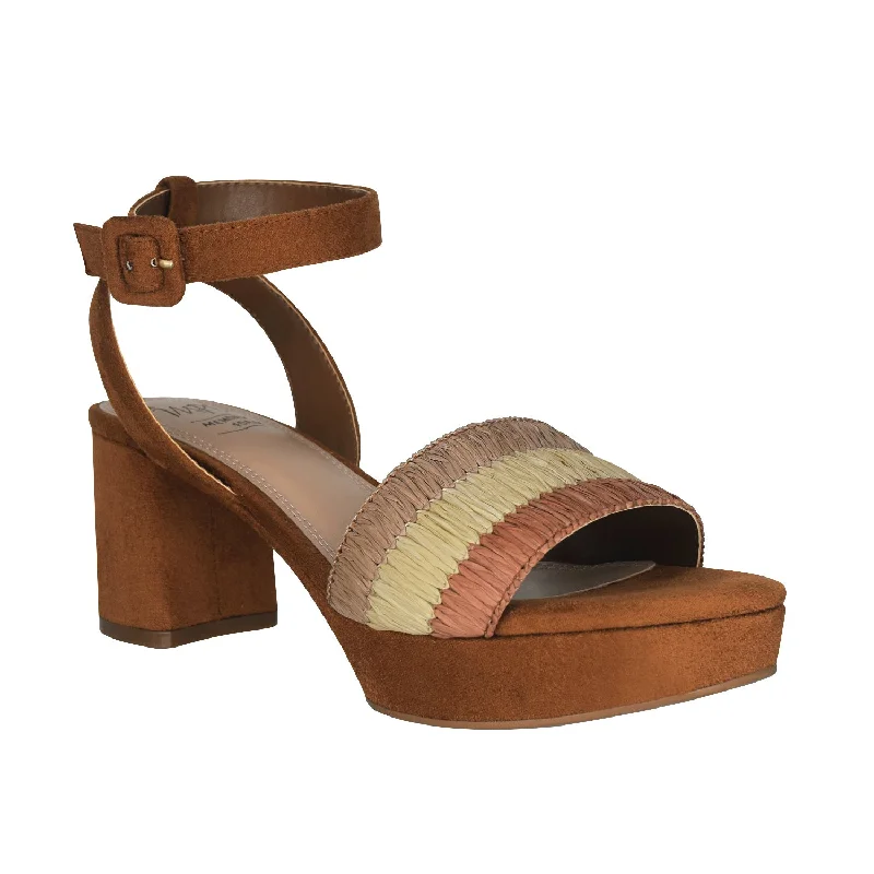 Comfortable Trendy Shoes Norann Raffia Platform Sandal with Memory Foam