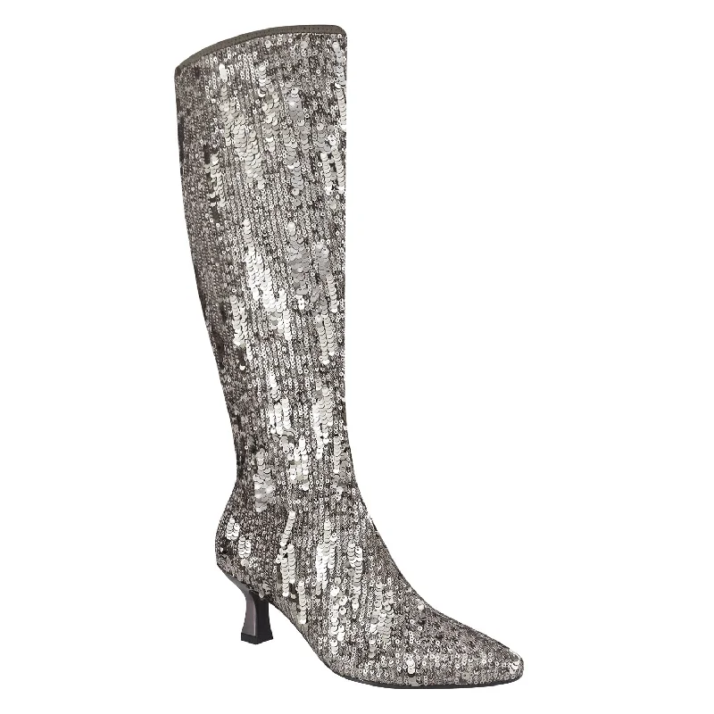Summer Deals Nyree Stretch Sequin Boot with Memory Foam