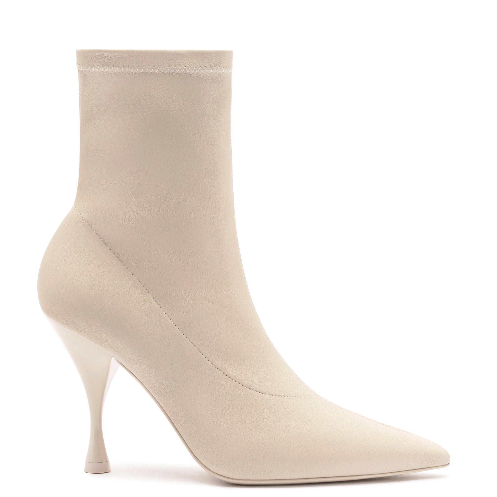 High-Quality Casual Shoes Mini Georgia Boot In Off White Stretch Leather