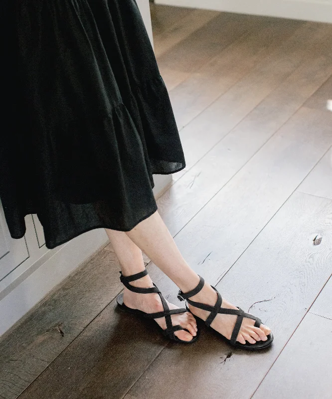 Classy Style Discounts Oiled Leather Strappy Sandal
