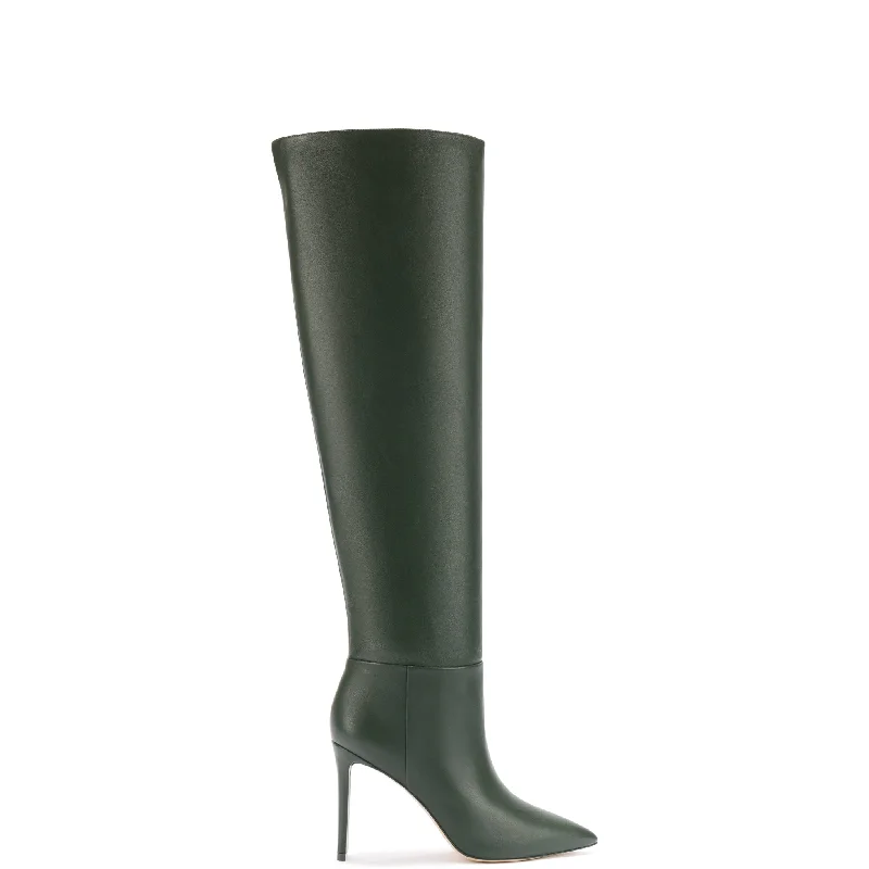 Fresh Fashion Discounts Larroudé x Jennifer Fisher Boot In Martini Green Leather