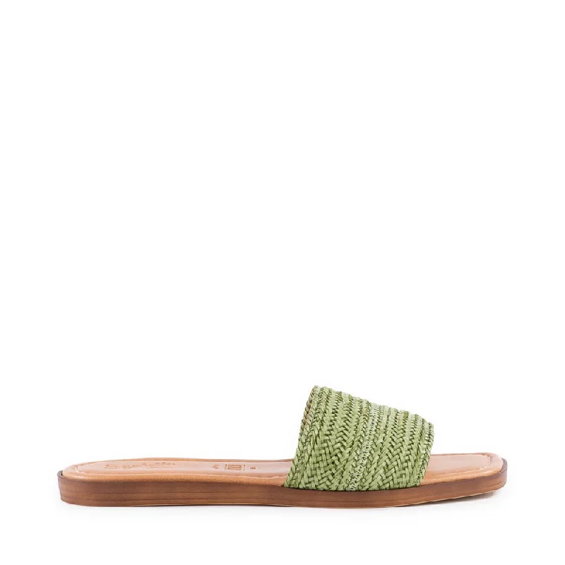 Step Ahead, Lead The Trend Palms Perfection Sandal in Green from Seychelles