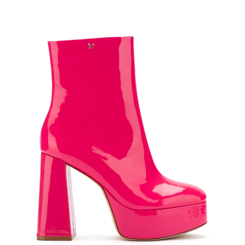 Contemporary Casual Deals Dolly Boot In Pink Patent Leather