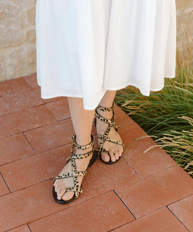Fashion Forward Pony Hair Strappy Sandal